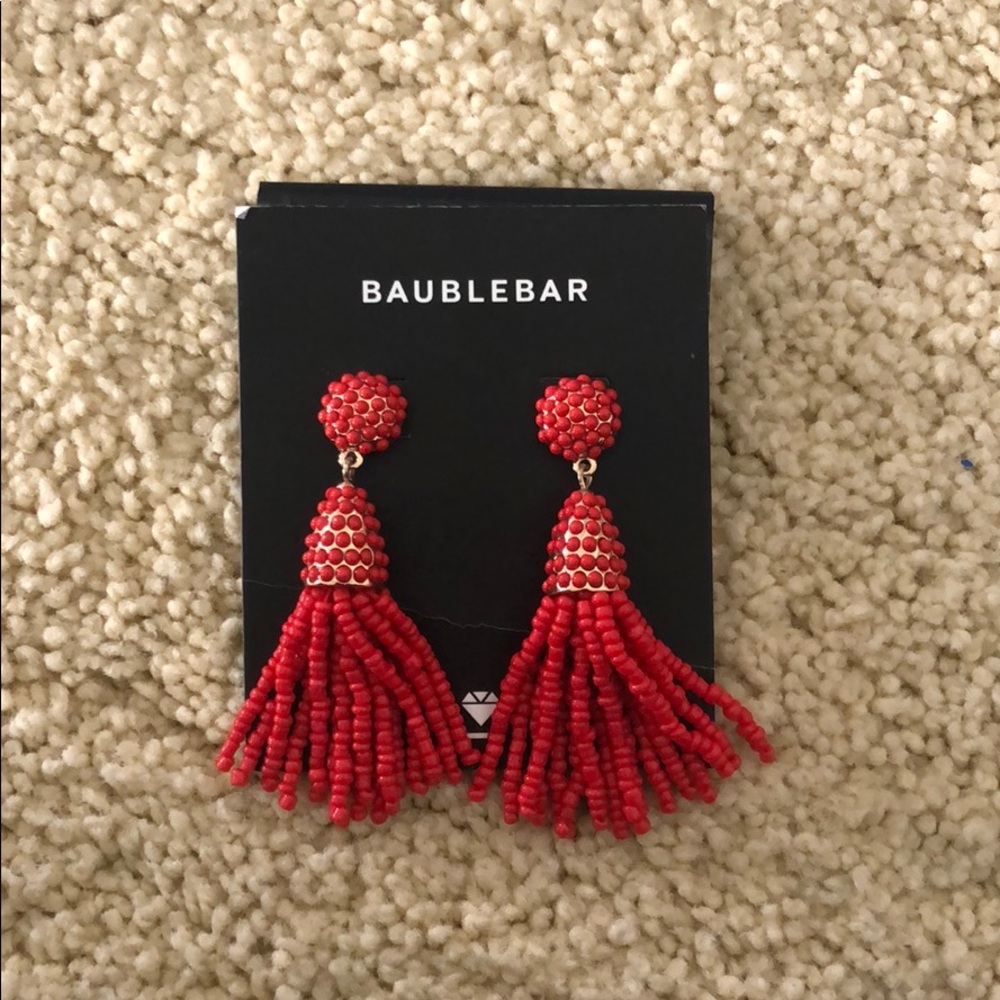 *NEW NEVER WORN* Baublebar Red Tassel Earrings